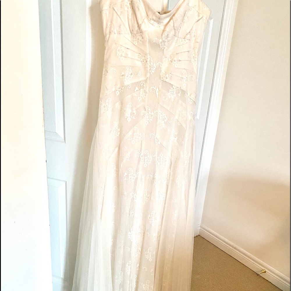 BCBG long dress white